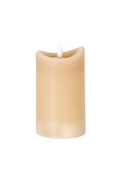KDMD Luxe Collection Taupe Melted LED Candle-Flameless, Safe, Natural Glow