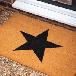 Nicola Spring Coir Door Mats - 90 x 60cm - Black Star - Set of 2 - Size: 60 cm x 90 cm - thumbnail 7