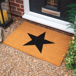 Nicola Spring Coir Door Mats - 90 x 60cm - Black Star - Set of 2 - Size: 60 cm x 90 cm - thumbnail 5
