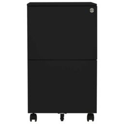 Berkfield Home Mobile File Cabinet Black 39x45x67 cm Steel - Size: 39 x 45 x 67 cm - thumbnail 2