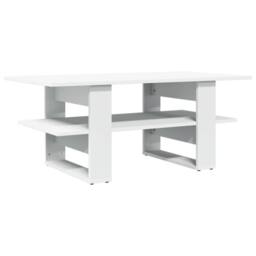 Berkfield Home Coffee Table White 102x55x42 cm Engineered Wood - Size: 102 x 55 x 42 cm - thumbnail 5