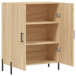 Berkfield Home Sideboard Sonoma Oak 69.5x34x90 cm Engineered Wood in Light Brown - thumbnail 6
