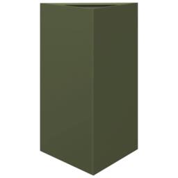 Berkfield Home Durable Garden Planter Olive Green Triangular 50x43x75 cm Steel - Size: 50 x 43 x 75 cm - thumbnail 3