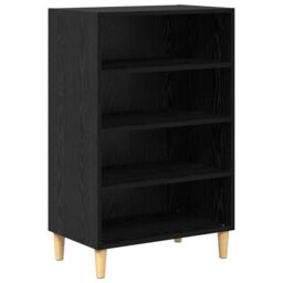 Berkfield Home Sideboard with Shelf Black oak 57 x 35 x 90 cm Engineered wood - thumbnail 2
