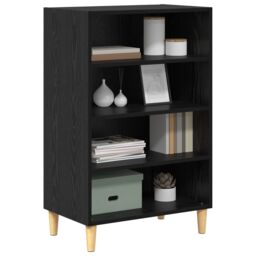 Berkfield Home Sideboard with Shelf Black oak 57 x 35 x 90 cm Engineered wood - thumbnail 3
