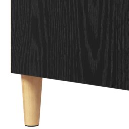 Berkfield Home Sideboard with Shelf Black oak 57 x 35 x 90 cm Engineered wood - thumbnail 9
