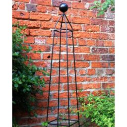 Poppyforge Cleo 6Ft Obelisk Bare Metal/Ready to Rust, Steel, L32 x W32 x H182.9cm in Black - thumbnail 2