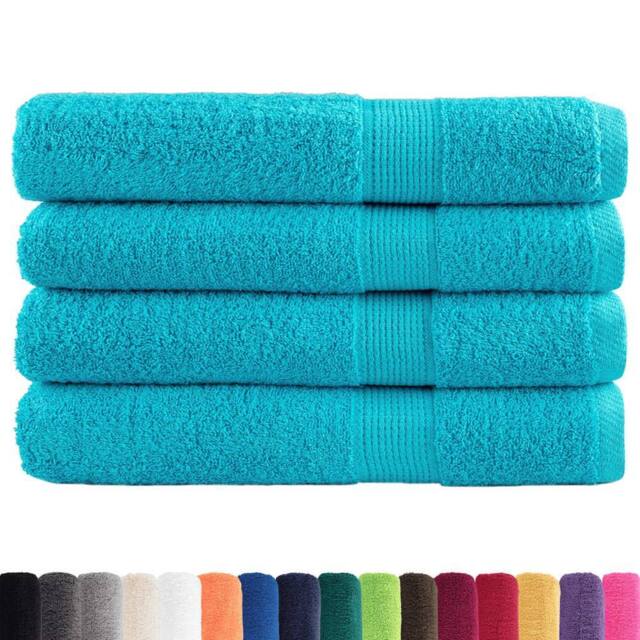 Berkfield Home Premium Towels SOLUND 4 pcs Turquoise 100x200 cm 600 gsm - image 1