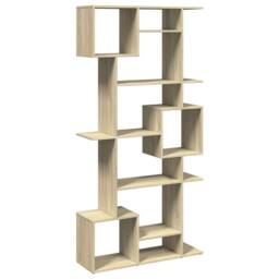 Berkfield Home Classic Book Cabinet Sonoma Oak 92x29x188 cm Engineered Wood in Light Tan - Size: 92 x 29 x 188 cm - thumbnail 7