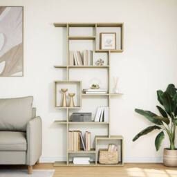 Berkfield Home Classic Book Cabinet Sonoma Oak 92x29x188 cm Engineered Wood in Light Tan - Size: 92 x 29 x 188 cm - thumbnail 1