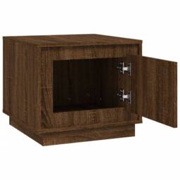 Berkfield Home Decorative Coffee Table Brown Oak 51x50x44 cm Engineered Wood - Size: 51 x 50 x 44 cm - thumbnail 6
