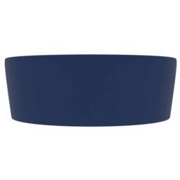 Berkfield Home Luxury Wash Basin with Overflow Matt Dark Blue 36x13 cm Ceramic - thumbnail 4