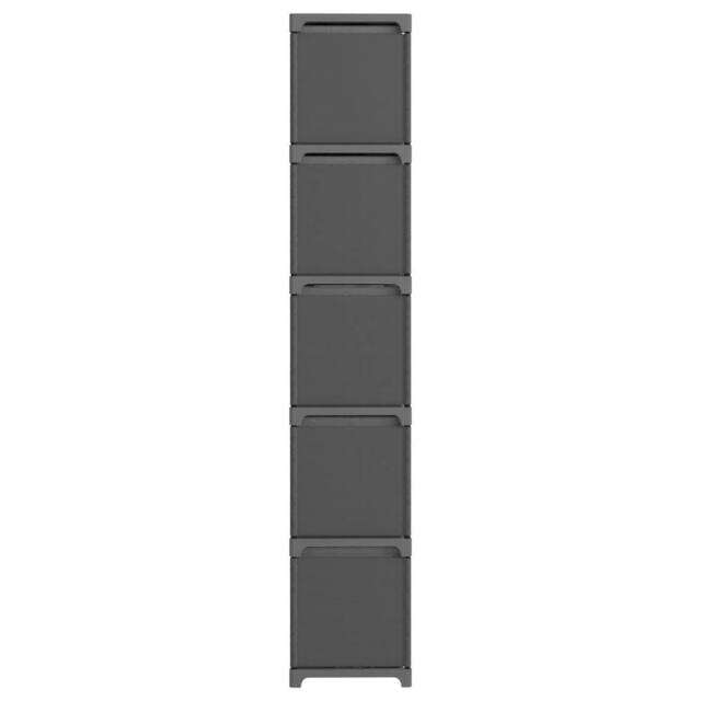 Berkfield Home Modern 15-Cube Display Shelf with Boxes Grey 103x30x175.5 cm Fabric - image 1