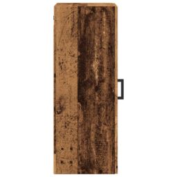 Berkfield Home Wall Mounted Cabinet Old Wood 34.5x34x90 cm Engineered Wood in Brown - thumbnail 6