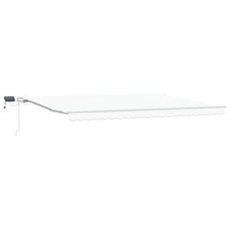 Berkfield Home Manual Retractable Awning with LED White 500x350 cm - thumbnail 2