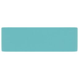Berkfield Home Luxury Wash Basin Matt Light Green 41x30x12 cm Ceramic - Size: 41 x 30 x 12 cm - thumbnail 4