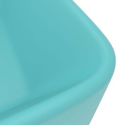 Berkfield Home Luxury Wash Basin Matt Light Green 41x30x12 cm Ceramic - Size: 41 x 30 x 12 cm - thumbnail 5