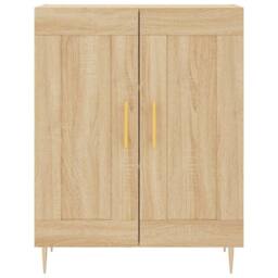 Berkfield Home Sideboard Sonoma Oak 69.5x34x90 cm Engineered Wood in Light Tan - thumbnail 5