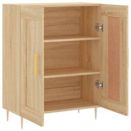 Berkfield Home Sideboard Sonoma Oak 69.5x34x90 cm Engineered Wood in Light Tan - thumbnail 6