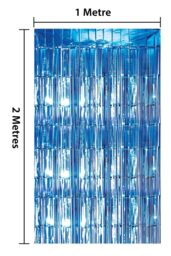 Netagon Metallic Tinsel Curtain 2M x 1M Blue - thumbnail 3