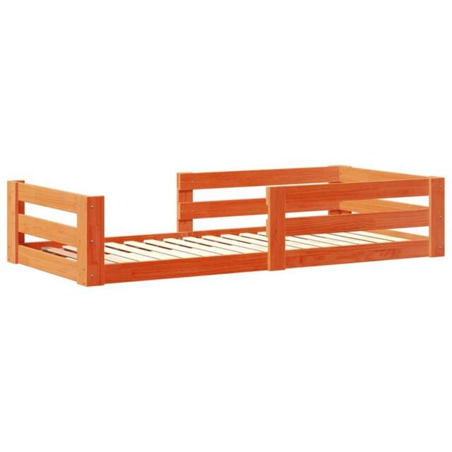 Berkfield Home Decorative Bed Frame without Mattress Wax Brown 100x200 cm Solid - image 1