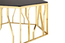 Orsina Modern Hexagonal Coffee Table Sturdy Metal Decorative Table For Livingroom, Hexagonal Display Table in Black - thumbnail 4