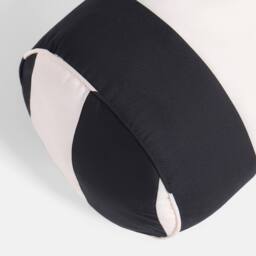 OHS Stripe Garden Bolster Cushion Outdoor Filled Pillow Back Neck Support in Black - thumbnail 7