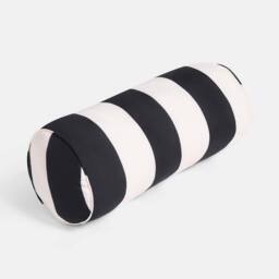 OHS Stripe Garden Bolster Cushion Outdoor Filled Pillow Back Neck Support in Black - thumbnail 5