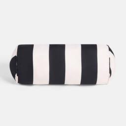 OHS Stripe Garden Bolster Cushion Outdoor Filled Pillow Back Neck Support in Black - thumbnail 4