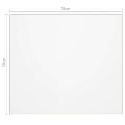 Berkfield Home Table Protector Matt 70x70 cm 2 mm PVC in Clear - thumbnail 6