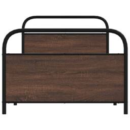 Berkfield Home Elegant Bed Frame Without Mattress 100x190 cm Brown Oak Engineere - thumbnail 5