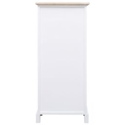 Berkfield Home Side Cabinet 38x28x86 cm Paulownia Wood in White - Size: 38 x 28 x 86 cm - thumbnail 3