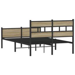 Berkfield Home Elegant Bed Frame without Mattress Sonoma Oak 120x200 cm Engineer in Brown - Size: Small Double - thumbnail 6