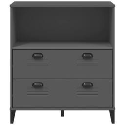 Berkfield Home Bookcase VIKEN Anthracite Grey 80x40x90 cm Engineered Wood in Dark Grey - Size: 80 x 40 x 90 cm - thumbnail 6