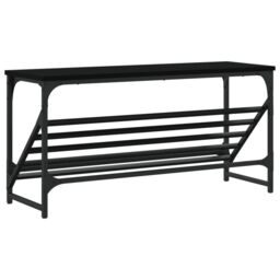 Berkfield Home Shoe Rack Black 90x30x45 cm Engineered Wood - Size: 90 x 30 x 45 cm - thumbnail 6