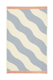 YVONNE ELLEN 'Signature Stripe' Cotton Towel in Baby Blue - Size: Bath Sheet - thumbnail 1