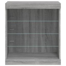 Berkfield Home Sideboard with LED Lights Grey Sonoma 60.5x37x67 cm - thumbnail 6