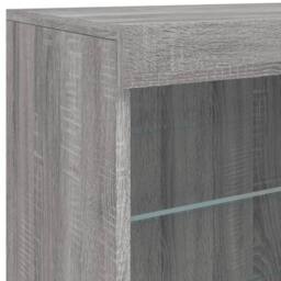 Berkfield Home Sideboard with LED Lights Grey Sonoma 60.5x37x67 cm - thumbnail 9