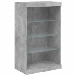 Berkfield Home Sideboard with LED Lights Concrete Grey 181.5x37x100 cm - thumbnail 9