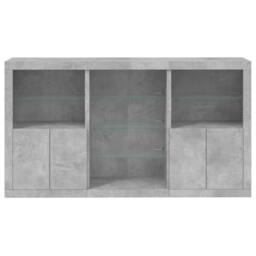 Berkfield Home Sideboard with LED Lights Concrete Grey 181.5x37x100 cm - thumbnail 6