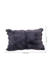 Living and Home Plush Throw Pillow Cover Pillowcase in Dark Grey - thumbnail 9