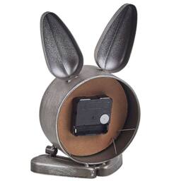 Wyld and Coco Bunny Table Clock Silver Polished Iron - thumbnail 5
