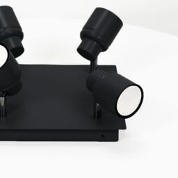 ValueLights Benton Adjustable Spotlight IP44 Rated Bathroom 4 Way Ceiling Light in Black - thumbnail 5