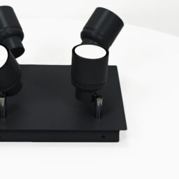ValueLights Benton Adjustable Spotlight IP44 Rated Bathroom 4 Way Ceiling Light in Black - thumbnail 2