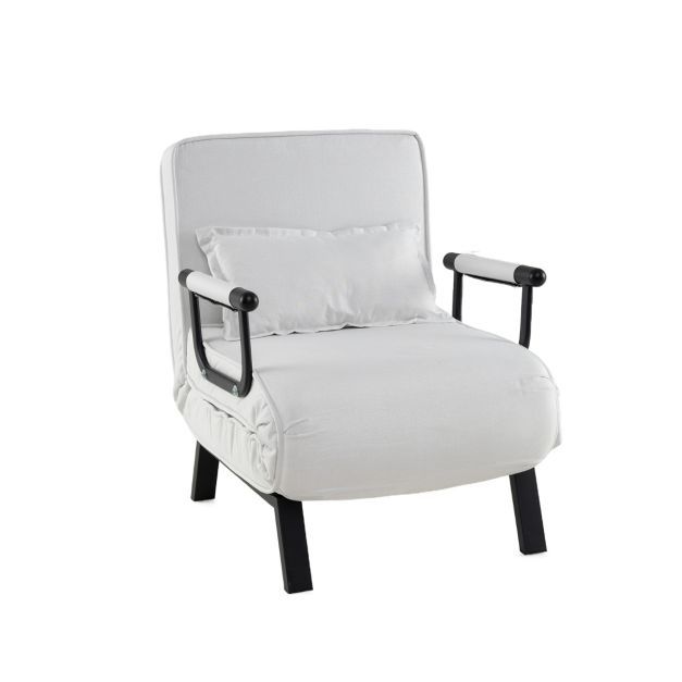 Costway Convertible Sofa Bed 4-in-1 Folding Arm Chair Sleeper in White - image 1