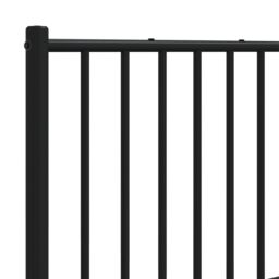 Berkfield Home Metal Headboard Black 200 cm - thumbnail 6