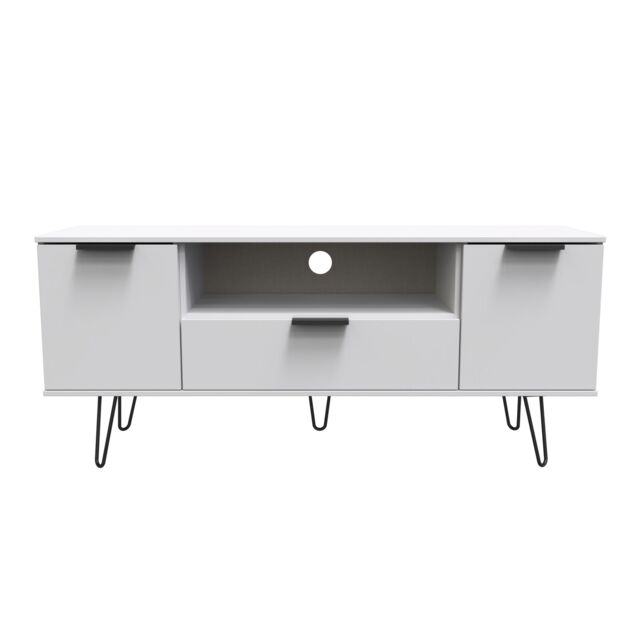 Ready Assembled 2 U Fuji 2 Door 1 Drawer Wide TV Unit (Ready Assembled) in Mid Grey - image 1