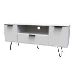 Ready Assembled 2 U Fuji 2 Door 1 Drawer Wide TV Unit (Ready Assembled) in Mid Grey - thumbnail 3