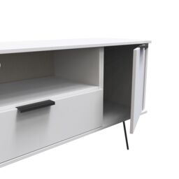 Ready Assembled 2 U Fuji 2 Door 1 Drawer Wide TV Unit (Ready Assembled) in Mid Grey - thumbnail 6