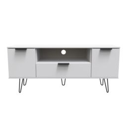 Ready Assembled 2 U Fuji 2 Door 1 Drawer Wide TV Unit (Ready Assembled) in Mid Grey - thumbnail 1